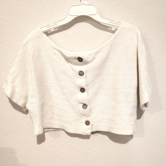 Free People Beach 100% Cotton Cream Two-Piece Outfit - Picture 7 of 10